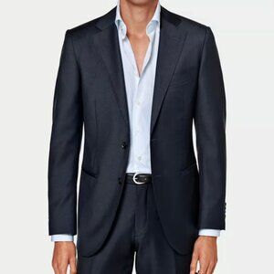 Suitsupply Lazio Super 110's Pure Wool Blazer 50S Sport Coat Jacket Navy Blue 50